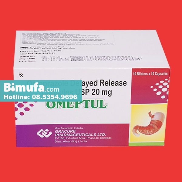 Thông tin thuốc Omeptul ghi trên bao bì